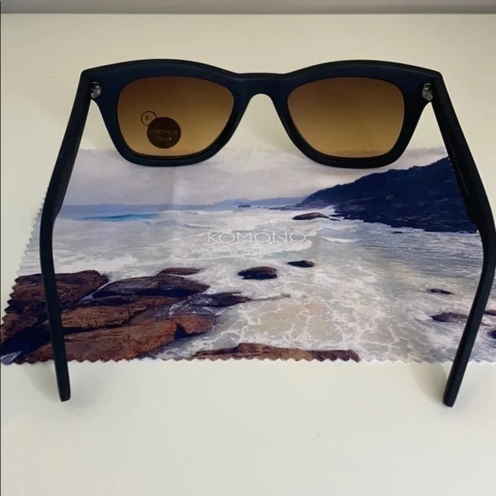 Komono New Allen Black Rubber Sunglasses